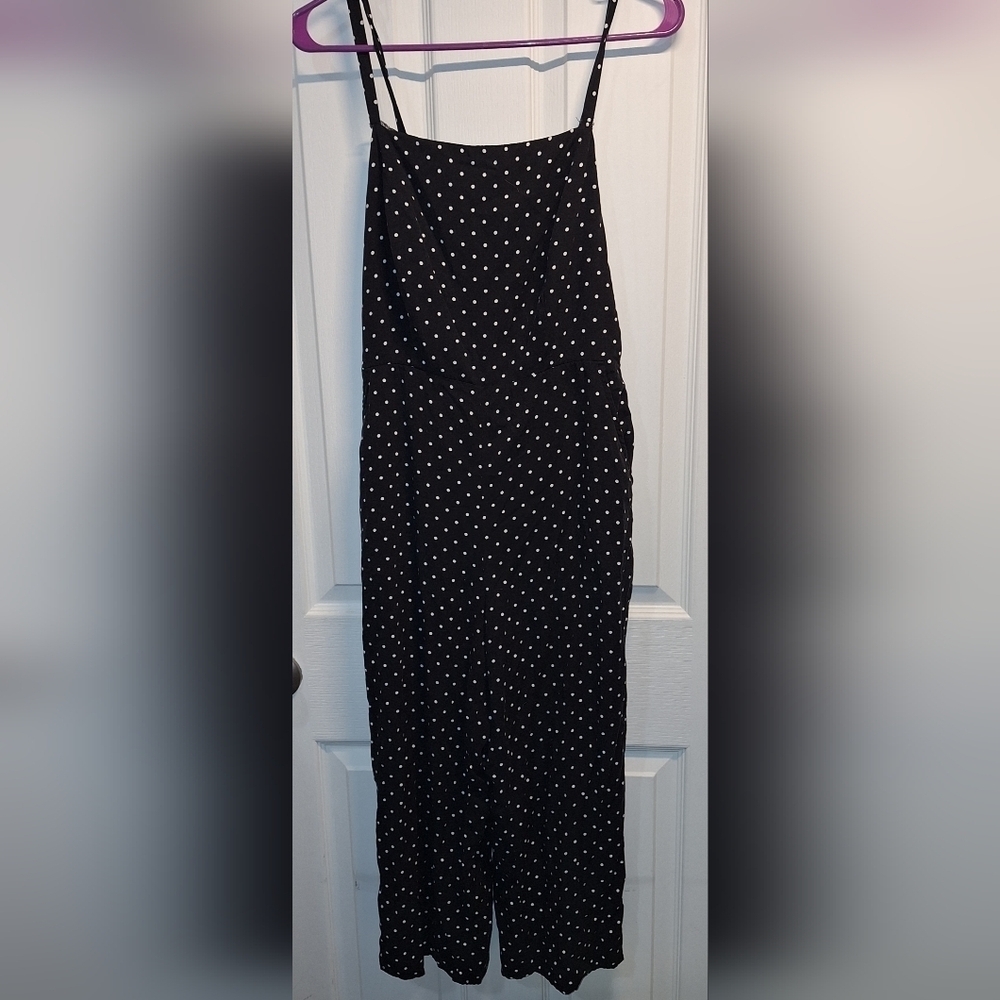Old Navy Black White Polka Dot Jumpsuit
